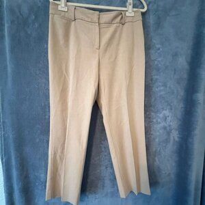 Talbots Khaki Flat Front Cropped Pants Sz 10P